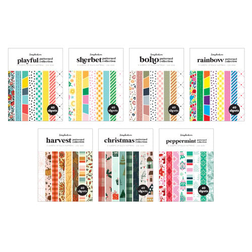 Patterned Cardstock Paper Pad - Double Sided  