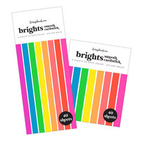 Scrapbook.com - Brights - Smooth Cardstock Paper Pads - 2 Pack Bundle - A2 and Slimline - 80 Sheets