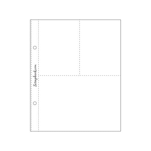 6 x 8 Page Protectors - 4 x 6 Two 3 x 4 - 10 Pack