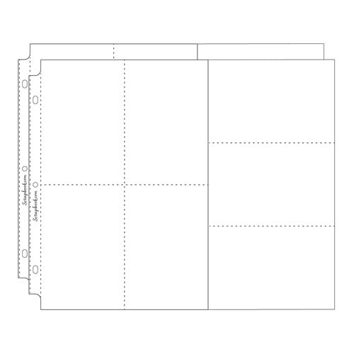 9x12 Page Protectors - Panoramic Fold-out - Four 4x6 Three 4x6 Pockets - 20  Pack 