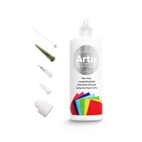 ARTIS Craft Glue - Perfect for Paper - Precision Tips and No Clog Pin Bundle - 4 fl oz 