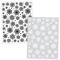 Scrapbook.com - Snowflakes - Rub-On Transfers - Black and White - 6x8 - 2 Sheets