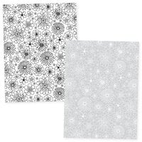 Scrapbook.com - Flower Garden - Rub-On Transfers - Black and White - 6x8 - 2 Sheets