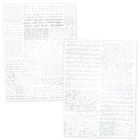 Scrapbook.com - Vintage Scripts - Metallic Rub-On Transfers - Silver - 6x8 - 2 Sheets