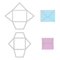 Scrapbook.com - Decorative Die Set - Little Envelopes - Classic - Set of 2