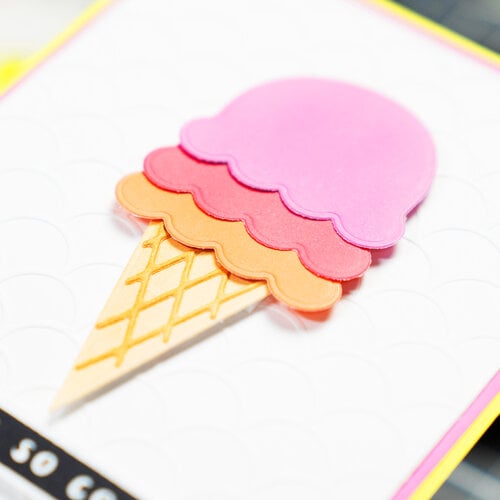 Icecream Scoop Silicone Stamp and Die Sets for Card Making 2023