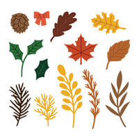 Scrapbook.com - Decorative Die Set - Cozy Autumn - Foliage
