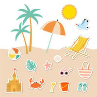 Scrapbook.com - Decorative Die Set - Summertime & Beach Vacation - 2 Pack