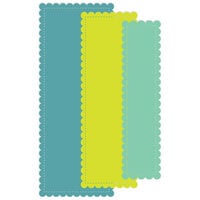Scrapbook.com - Decorative Die Set - Nested Tall Stitched Scalloped Rectangles