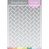 Scrapbook.com - Stencils - Herringbone - 6x8