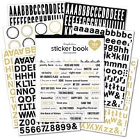 Scrapbook.com - Sticker Book - Black and White with Gold Foil Accents
