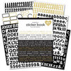 Scrapbook.com - Sticker Book - Black & White with Gold Foil Accents
