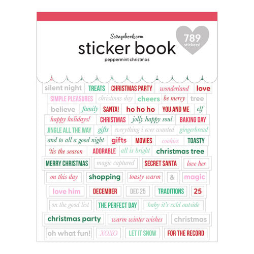  Sticker Book - Peppermint Christmas with Silver