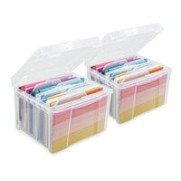 Scrapbook.com - Clear Craft Storage - with 6 Tabbed Dividers each - 2 Pack