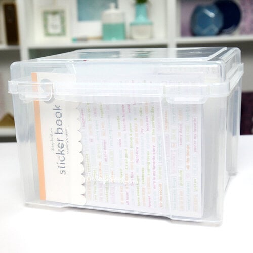 ISKYBOB 3 Packs Scrapbook Paper Storage Boxes, Clear 6 x 6 Paper Storage  Organizer with Lids Stackable Plastic Scrapbooking Craft Containers for
