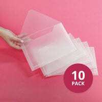 Scrapbook.com - Storage Envelopes - Plastic - 6 x 8.75 - Medium - 10 Pack