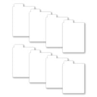 Scrapbook.com - Tabbed Dividers with Labels - 3x4 - White - 8 Piece Set