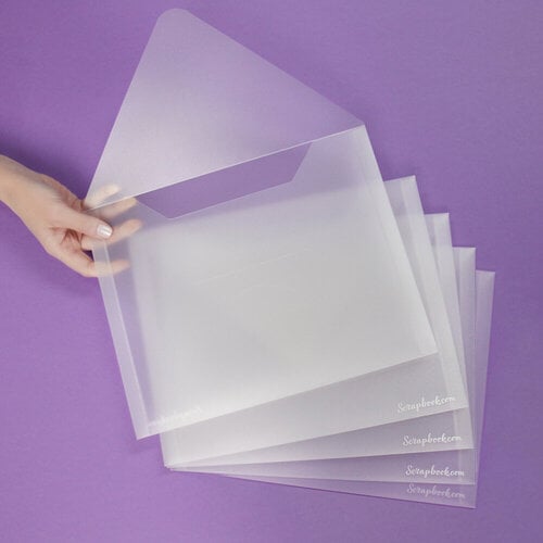  Storage Envelopes - Plastic - 9 x 11.5 - Letter Size - 5 Pack