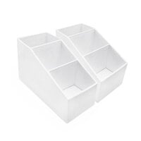 Scrapbook.com - Craft Room Basics - Tall Skinny Stadium Organizer - 3 Compartments - 2 Pack