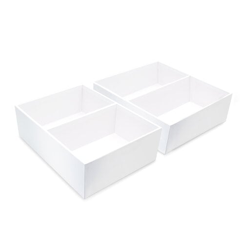 Craft Room Basics - Medium Envelope Organizer - 2 Compartments - White - 2  Pack 