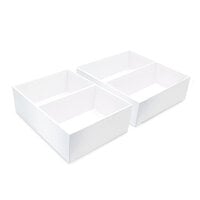 Scrapbook.com - Craft Room Basics - Medium Envelope Organizer - 2 Compartments - White - 2 Pack
