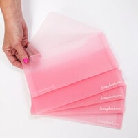 Scrapbook.com - Pink Storage Envelopes - Plastic - 4.5 x 9.5 - Slimline - 5 Pack