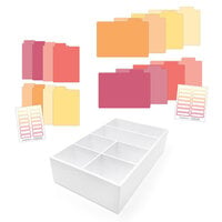 Scrapbook.com - Craft Room Basics - Pocket Cards Organizer - with Tabbed Dividers - Warms