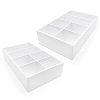Scrapbook.com - Craft Room Basics - Pocket Cards Organizer - 6 Compartments - White - 2 Pack