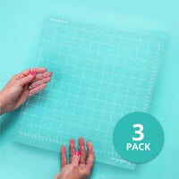 Scrapbook.com - Clearly Amazing Multi-Use Mat - Light Grip - Transparent with Grid - Extra Large - 3 pack