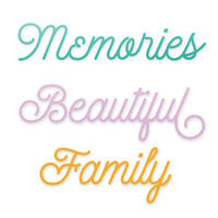 Scrapbook.com - Decorative Die Set - Beautiful Family Sentiments