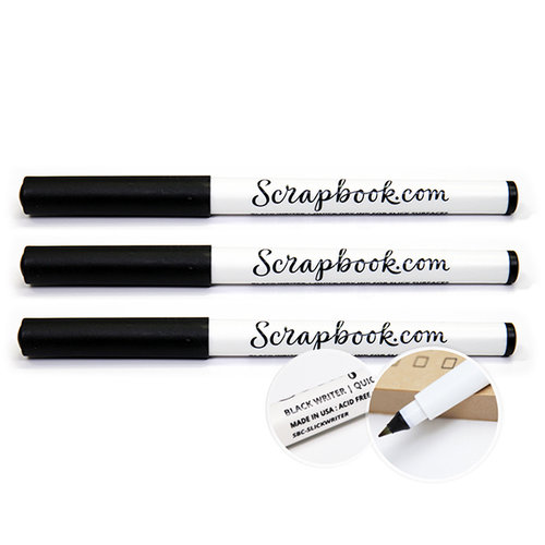  Fine Point Slick Writer Pen - Black - 3 Pack Set
