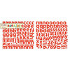 Sassafras Lass - Apple Jack Collection - Glittered Cardstock Stickers - Alphabet