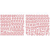Sassafras Lass - Indie Girl Collection - Glittered Cardstock Stickers - Alphabet - Pink