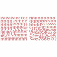Sassafras Lass - Indie Girl Collection - Glittered Cardstock Stickers - Alphabet - Pink