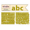 Sassafras Lass - Paper Crush Collection - Cardstock Stickers - Mini Alphabet - Khaki Type
