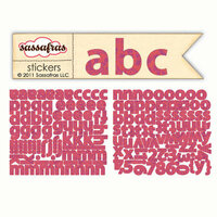 Sassafras Lass - Cardstock Stickers - Mini Alphabet - Pink Swirl
