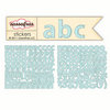 Sassafras Lass - Sunshine Broadcast Collection - Cardstock Stickers - Mini Alphabet - Blue Graph