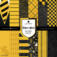 Scrapbook Customs - Wizard Collection - 6 x 6 Paper Pack - Yellow and Black