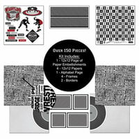 Scrapbook Customs - Sports Collection - 12 x 12 Paper Kit - Wrestling