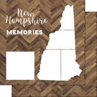 Scrapbook Customs - 12 x 12 Specialty Papers - Laser Photo Overlay - New Hampshire