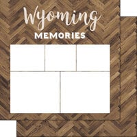 Scrapbook Customs - 12 x 12 Specialty Papers - Laser Photo Overlay - Wyoming
