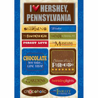 Scrapbook Customs - United States Collection - Cardstock Stickers - Hershey Pennsylvania