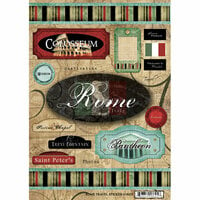Scrapbook Customs - World Collection - Cardstock Stickers - Rome Travel