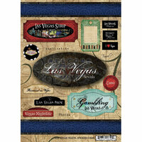 Scrapbook Customs - World Collection - Cardstock Stickers - Las Vegas Travel