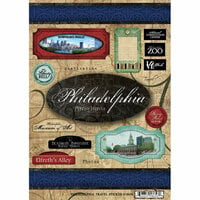 Scrapbook Customs - United States Collection - Cardstock Stickers - Philadelphia Travel