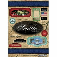 Scrapbook Customs - United States Collection - Cardstock Stickers - Seattle Travel