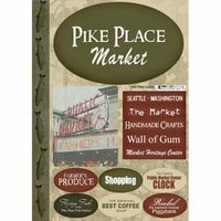 Scrapbook Customs - United States Collection - Cardstock Stickers - Pike Place Market National Park