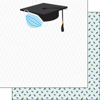 Scrapbook Customs - Graduation Collection - 12 x 12 Double Sided Paper - Hat