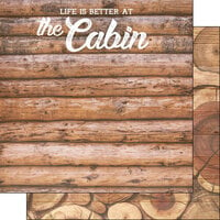 Scrapbook Customs - Life Is Better Collection - 12 x 12 Double Sided Paper - At The Cabin