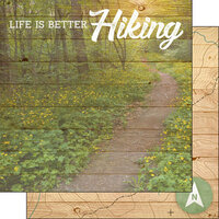 Scrapbook Customs - Life Is Better Collection - 12 x 12 Double Sided Paper - Hiking